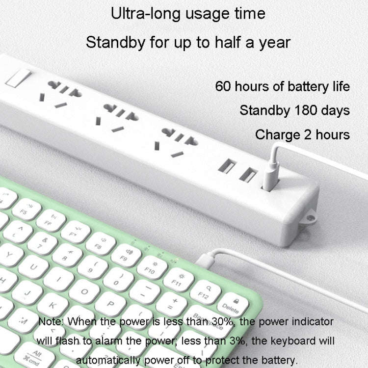 B087 2.4G Portable 78 Keys Dual Mode Wireless Bluetooth Keyboard And Mouse, Style: Keyboard Mouse...