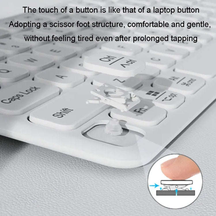 B087 2.4G Portable 78 Keys Dual Mode Wireless Bluetooth Keyboard And Mouse, Style: Keyboard Mouse...