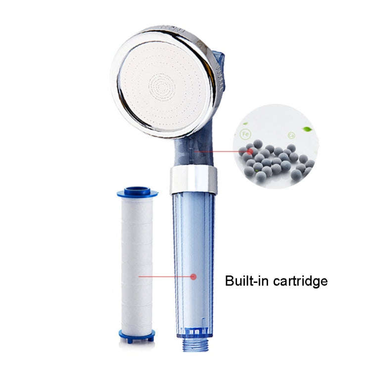 Water Filter Shower Head Home PP Cotton Filter Booster Handheld Lotus Flush, Color: Transparent+3...