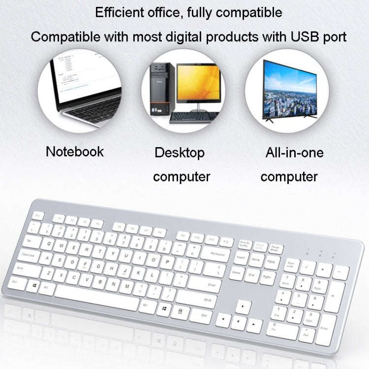 B035 2.4G Wireless Keyboard Scissor Foot Construction Silent Office Laptop External Keyboard, Col...