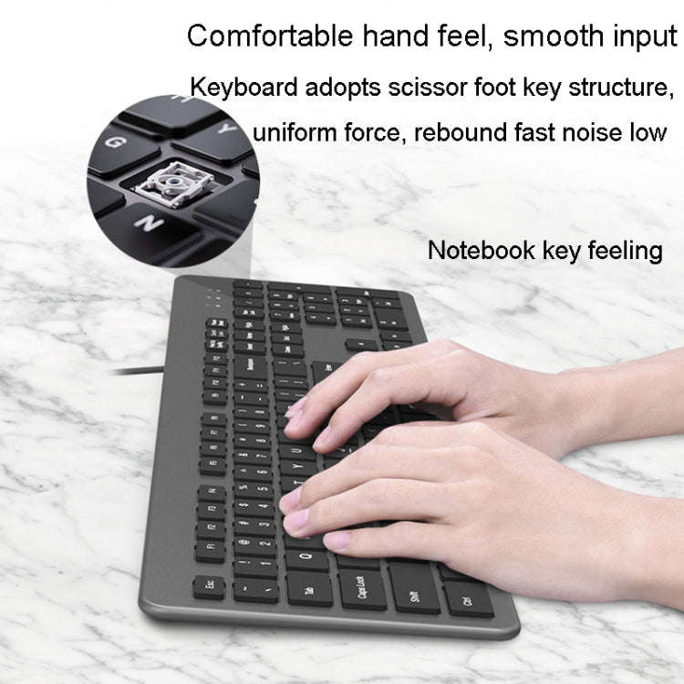 B035 2.4G Wireless Keyboard Scissor Foot Construction Silent Office Laptop External Keyboard, Col...
