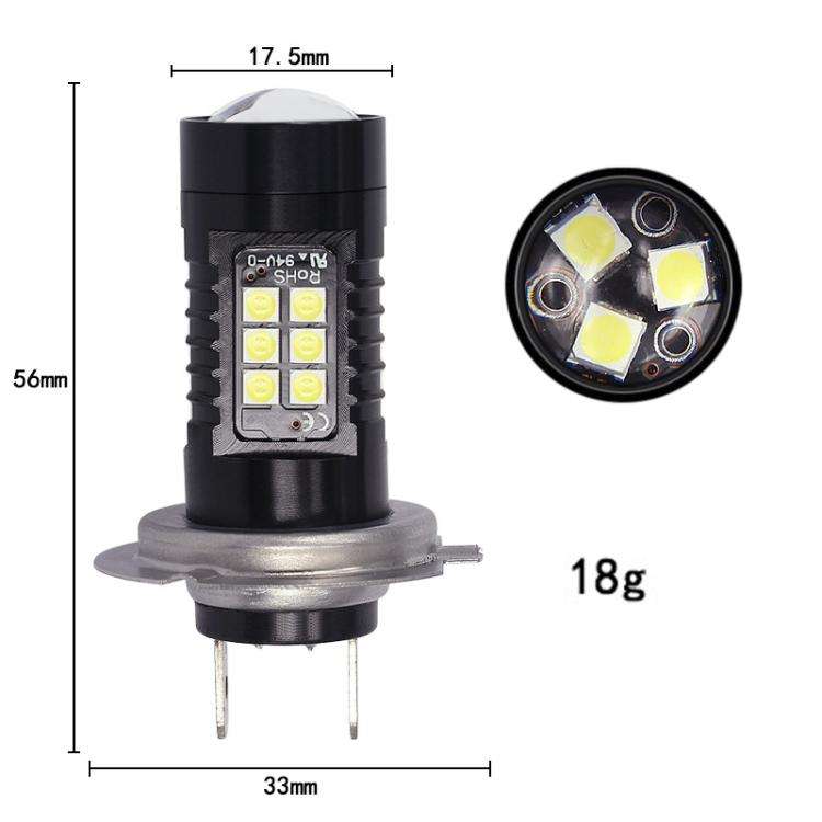 1pair Automotive High-power LED White Light Fog Lamp(H7)