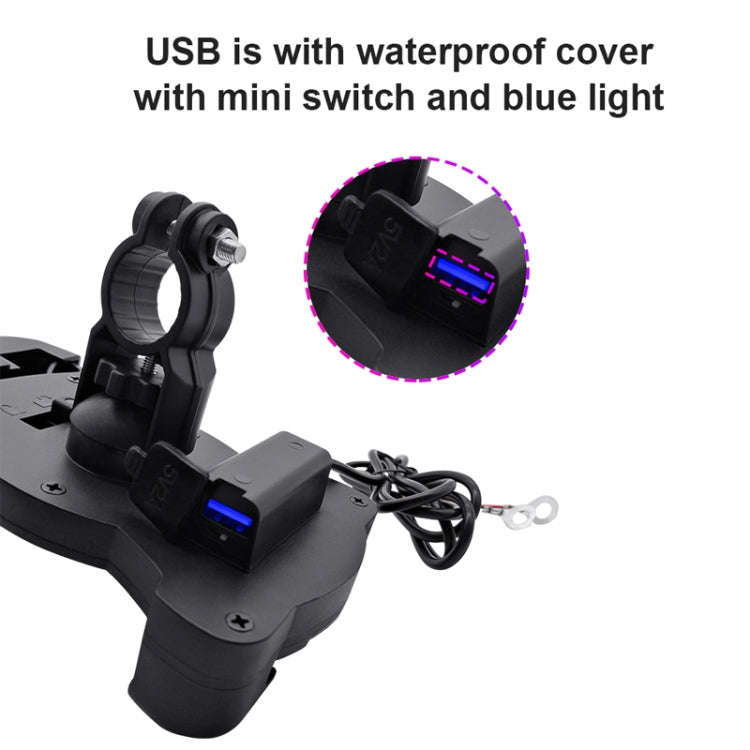 Motorcycle Sunshade Rainproof Mobile Phone Holder, Shape: Handlebar Holder No Charge