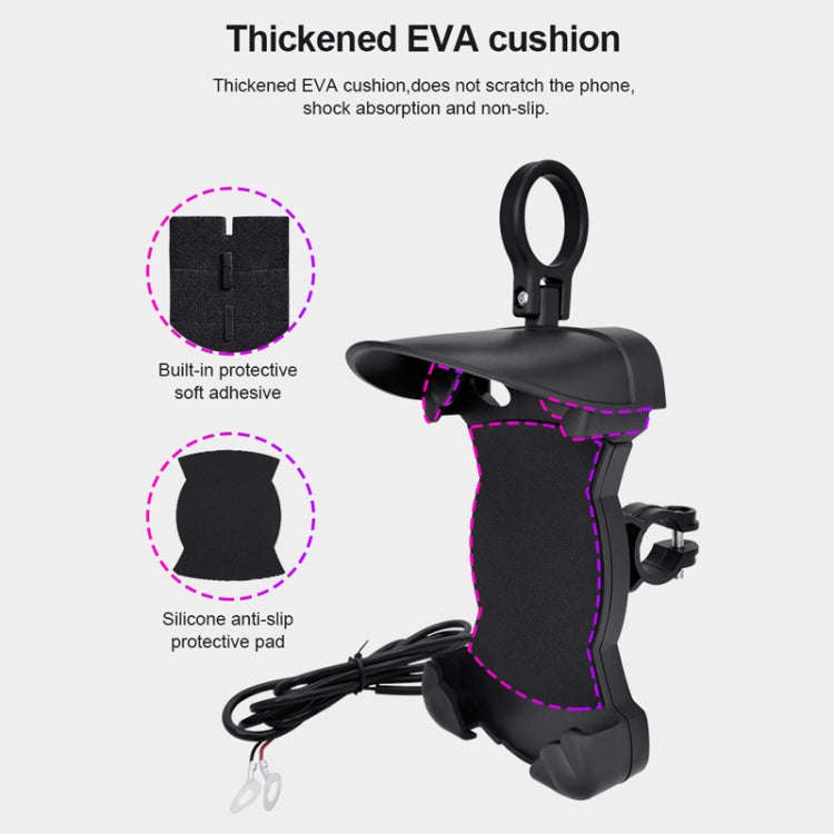 Motorcycle Sunshade Rainproof Mobile Phone Holder, Shape: Handlebar Holder No Charge