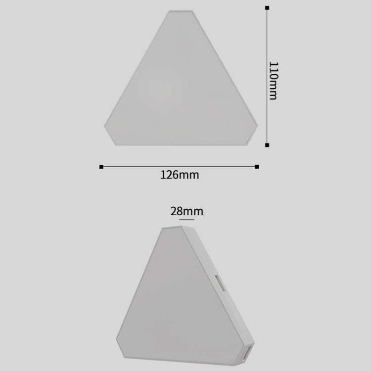 10pcs /Set Triangle Splicing Intelligent Sound Control Quantum Light Atmosphere Lighting With Rem...