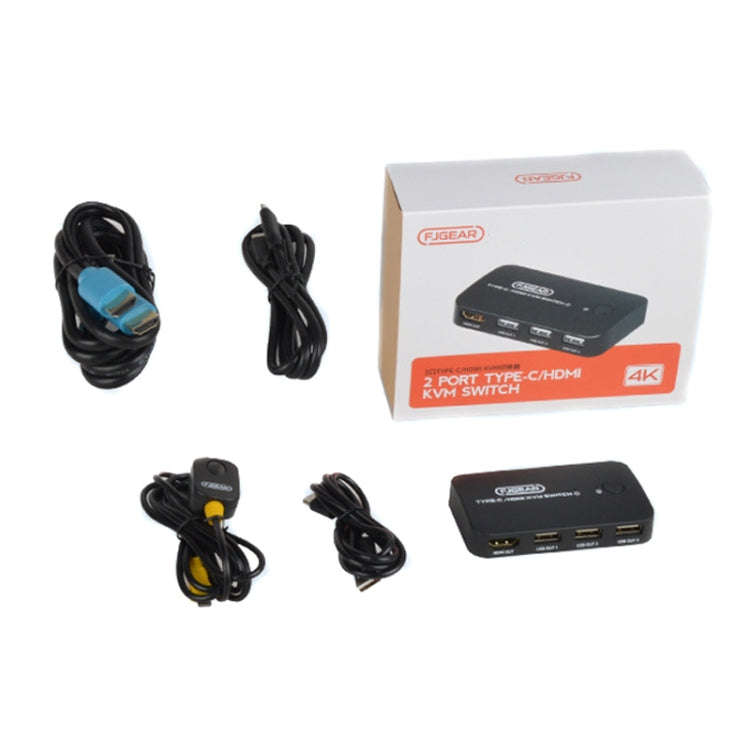 FJGEAR FJ-TYH201 Type-C / HDMI KVM Switch With Desktop Controller