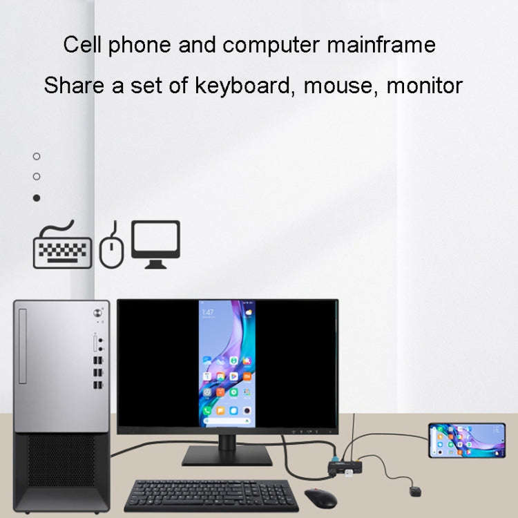 FJGEAR FJ-TYH201 Type-C / HDMI KVM Switch With Desktop Controller