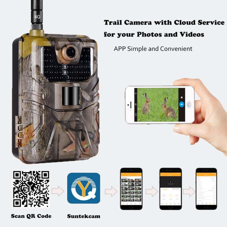 HC-900Pro 36MP 4K 4G Hunting Camera With APP Remote Mobile Phone Control To View Photos / Video A...