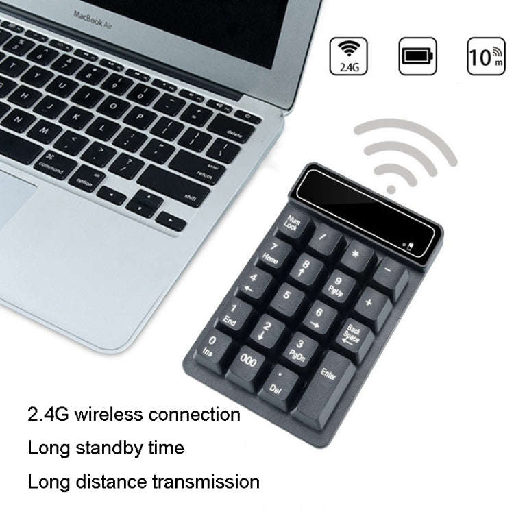 K3 19 Key 2.4G Wireless Mini Digital Keyboard Suspension Machinery Keypad(Black)