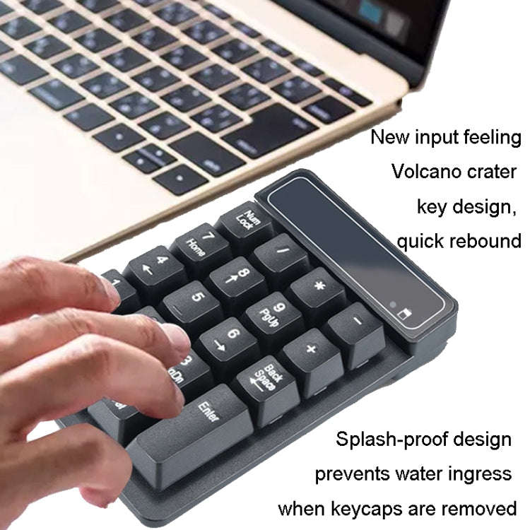 K3 19 Key 2.4G Wireless Mini Digital Keyboard Suspension Machinery Keypad(Black)