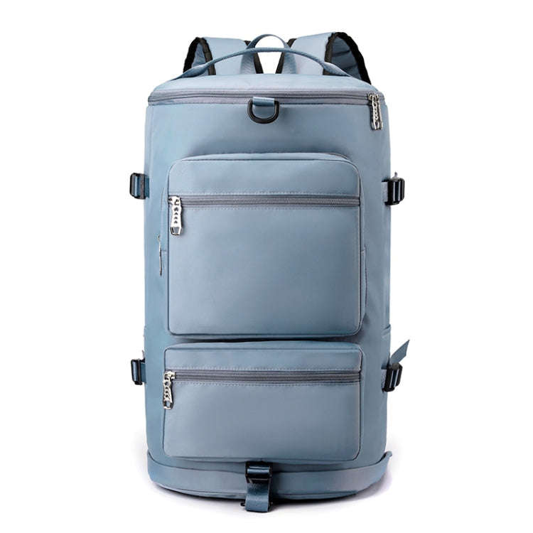 Large Capacity Waterproof Sports Training Handheld Gym Bag with Shoe Compartment(Fog Blue)