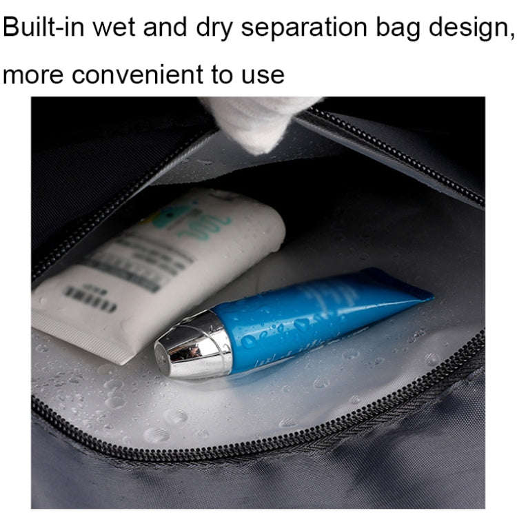 Large Capacity Waterproof Sports Training Handheld Gym Bag with Shoe Compartment(Fog Blue)