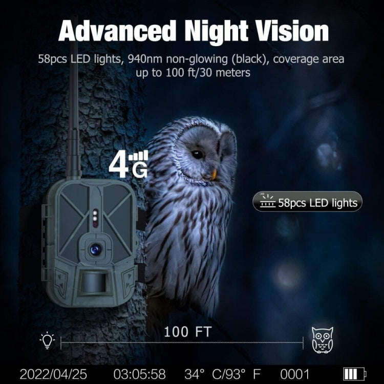 HC-940Pro-Li 4K 4G Outdoor Track Camera Remote Mobile Phone Control To View Photos / Video At Any...