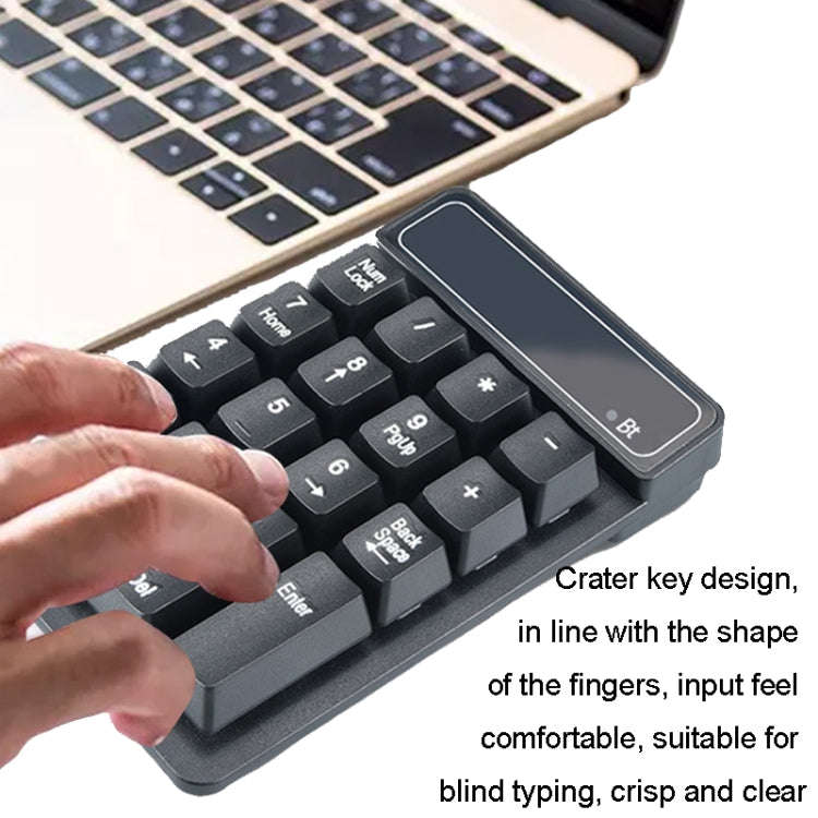 K6 19 Key Mini Wireless Bluetooth Digital Keyboard Suspended Mechanical Universal Keypad 4.0(Black)