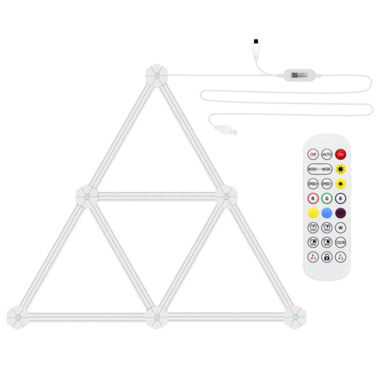 9pcs /Set LED WIFI Graffiti Bluetooth Smart Splicing Quantum Light DIY Atmosphere Lighting With R...