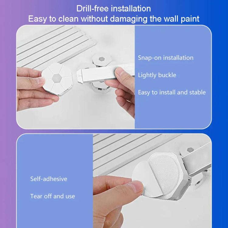 6 pcs /Set LED WIFI Graffiti Bluetooth Smart Splicing Quantum Light DIY Atmosphere Lighting With ...