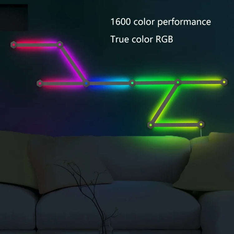 6 pcs /Set LED WIFI Graffiti Bluetooth Smart Splicing Quantum Light DIY Atmosphere Lighting With ...