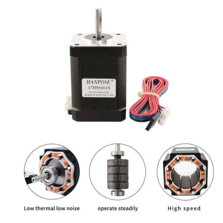 HANPOSE  17HS6401S 12V 1.7A 60mm 70N.cm  4-lead Stepper Motor
