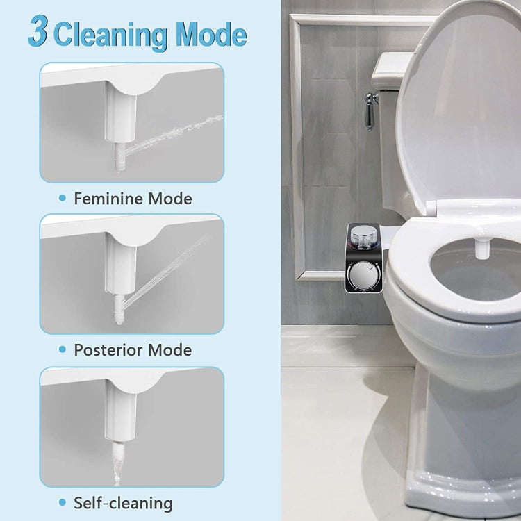 Bidet Toilet Seat Attachment With Hot & Cold Double Nozzle Personal Hygiene 7/8 For North America
