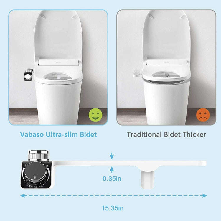 Bidet Toilet Seat Attachment With Hot & Cold Double Nozzle Personal Hygiene 1/2  For Asia/Austral...