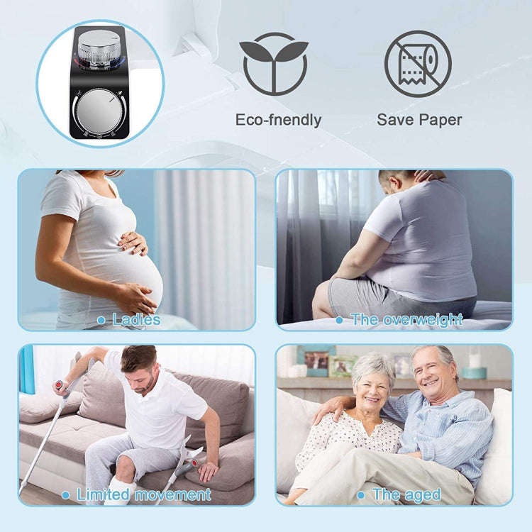 Bidet Toilet Seat Attachment With Hot & Cold Double Nozzle Personal Hygiene 1/2  For Asia/Austral...