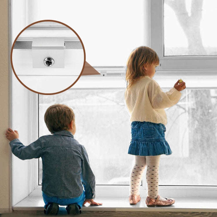 No Punching Limiters Child Safety Window Limit Lock With Key(Double Windows Stainless Steel Model)