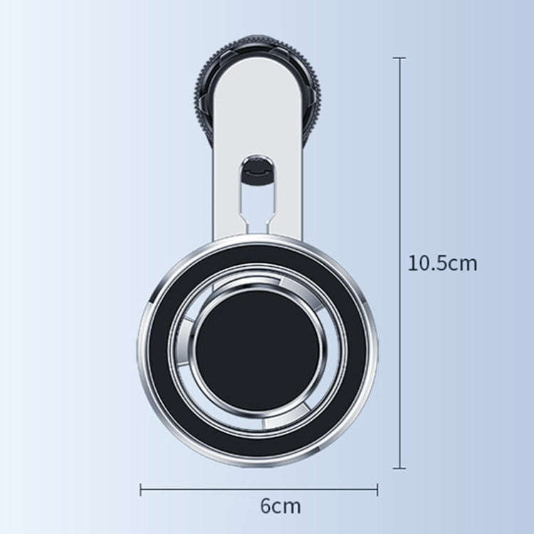720 Degree Rotating Air Outlet Car Phone Holder Universal Magnetic Navigation Bracket(Silver)