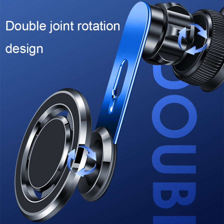720 Degree Rotating Air Outlet Car Phone Holder Universal Magnetic Navigation Bracket(Silver)