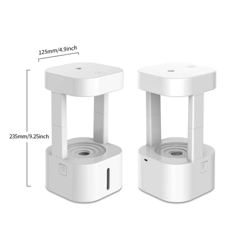 580ml Anti-gravity Humidifier Water Droplet Backflow Atomizer Aromatherapy Machine(Colorful Light)