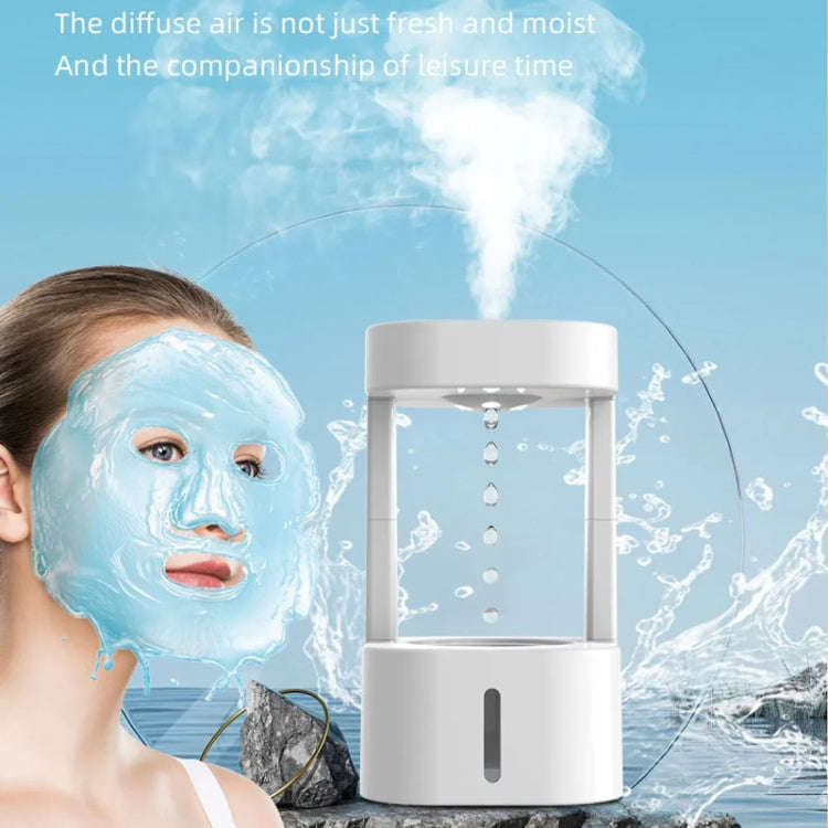 580ml Anti-gravity Humidifier Water Droplet Backflow Atomizer Aromatherapy Machine(Colorful Light)