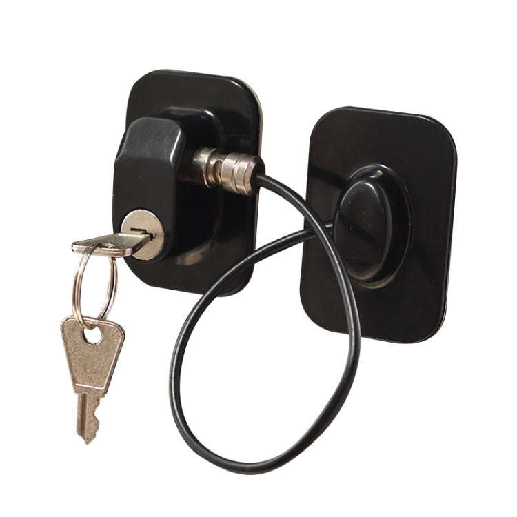Door And Window Limiters Child Security Anti-Theft Latch With Key(Black)