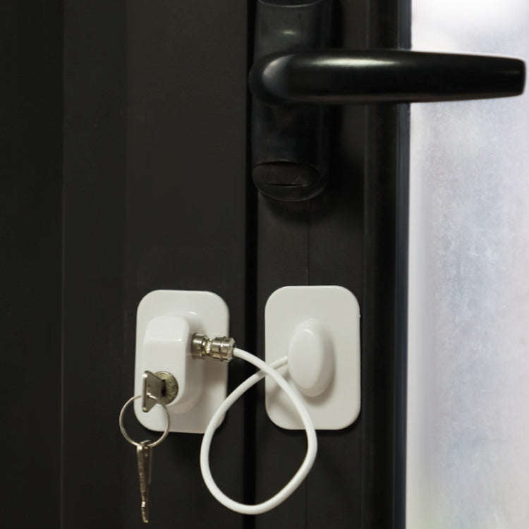 Door And Window Limiters Child Security Anti-Theft Latch With Key(Black)