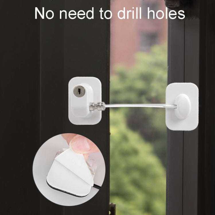 Door And Window Limiters Child Security Anti-Theft Latch With Key(Black)