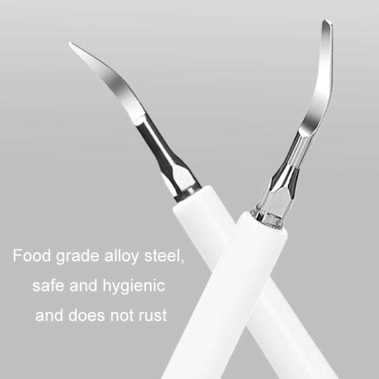 6 In 1 Electric Dental Scaler Calculus Removal Teeth Cleaning Set, Color: White Basic