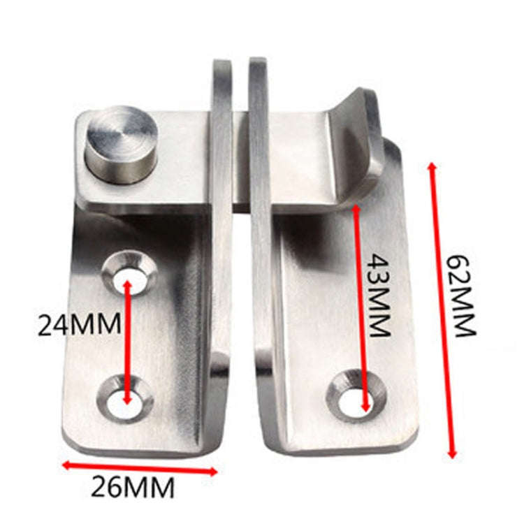 Large Left Open Stainless Steel Sliding Door Latch No Punch Latch Door Bolt Catch With Screw
