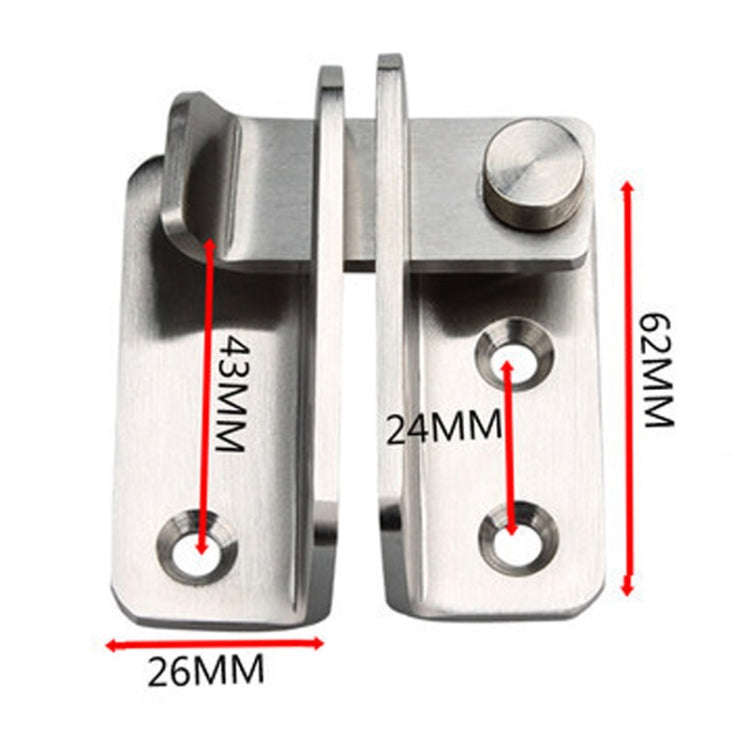 Large Right Open Stainless Steel Sliding Door Latch No Punch Latch Door Bolt Catch With Screw