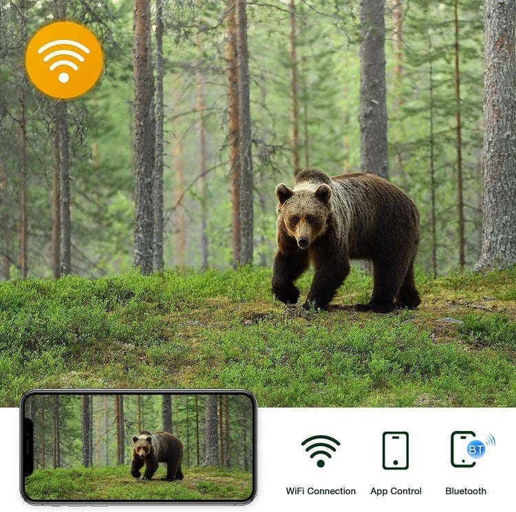 WiFi801Pro 4K Outdoor Tracking Hunting Camera APP Remote Phone Control To View Photos / Video At ...