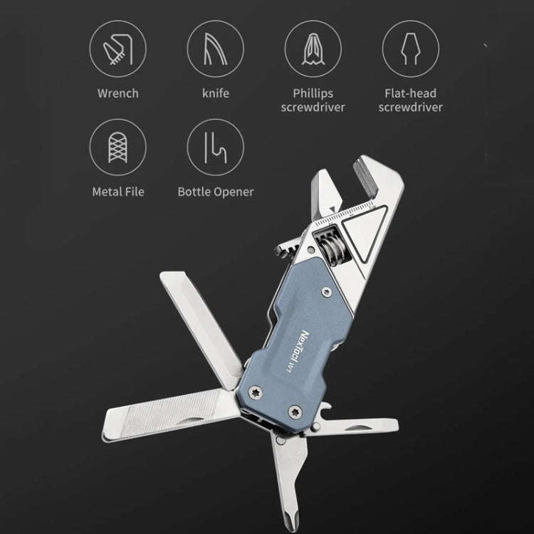 Nextool  6-in-1 Multi-functional Mini Wrench Portable Folding Knife File Screwdriver Bottle Opene...