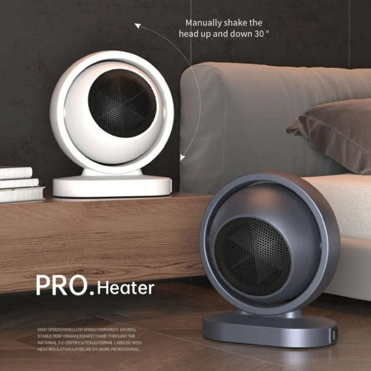 380W Earth Little Sun Heater Home Energy Saving Electric Stove Desktop Mini Heater  US Plug(Gray)