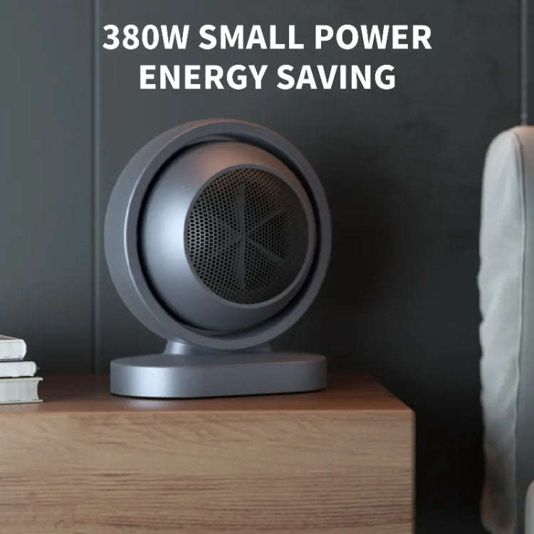 380W Earth Little Sun Heater Home Energy Saving Electric Stove Desktop Mini Heater  US Plug(Gray)