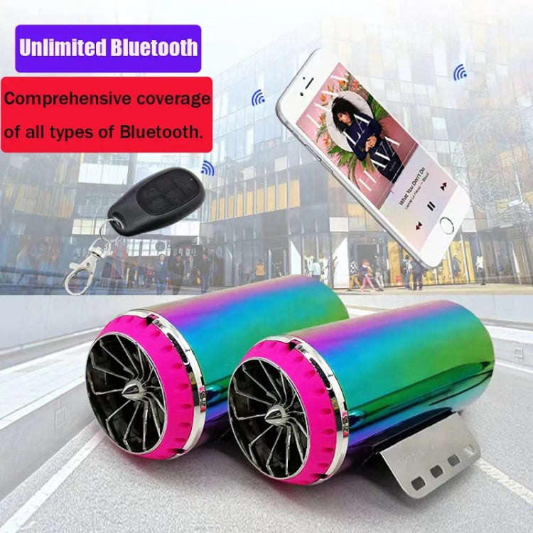 12V Motorcycle Subwoofer Color-Coated Audio Exhaust Pipe Simulator