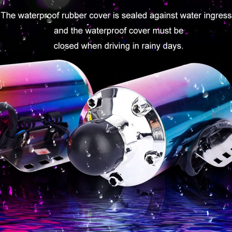 12V Motorcycle Subwoofer Color-Coated Audio Exhaust Pipe Simulator