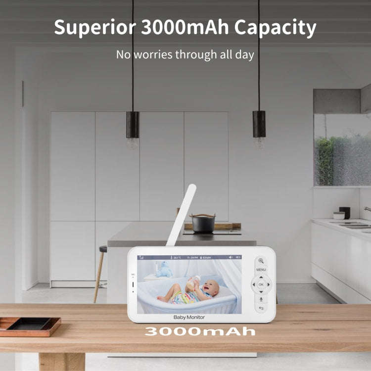 5 Inch HD Baby Monitor Wireless Wifi Baby Care Camera EU Plug