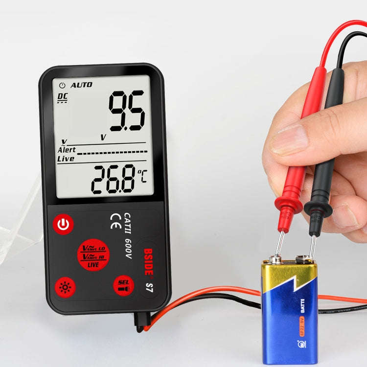 BSIDE ADMS7 Smart Thin Digital Multimeter Counts DC AC Voltmeter, Model: Charging Model With Tool...