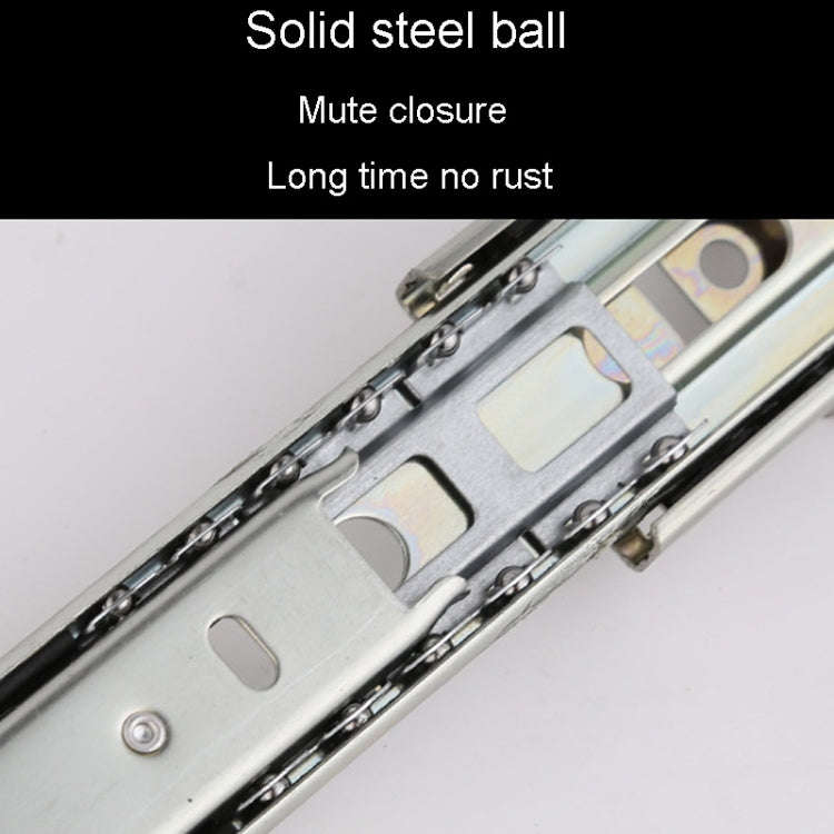 6 inch 16cm Thickened Three Sections Ball Slide Mute Drawer Track Rail