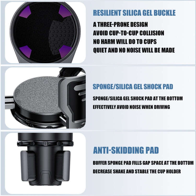 Multifunctional Car Water Cup Holder Drink Holder with Switch Lock, Size: Small