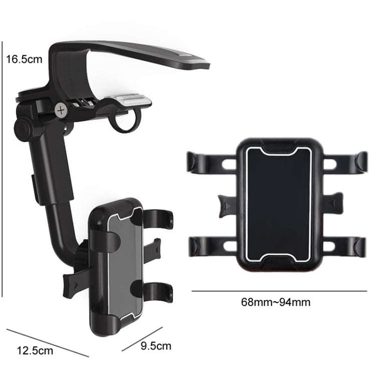 Car Sun Visor Clamp Multi-function Dashboard Mobile Phone Holder(Black)