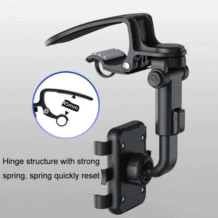 Car Sun Visor Clamp Multi-function Dashboard Mobile Phone Holder(Black)