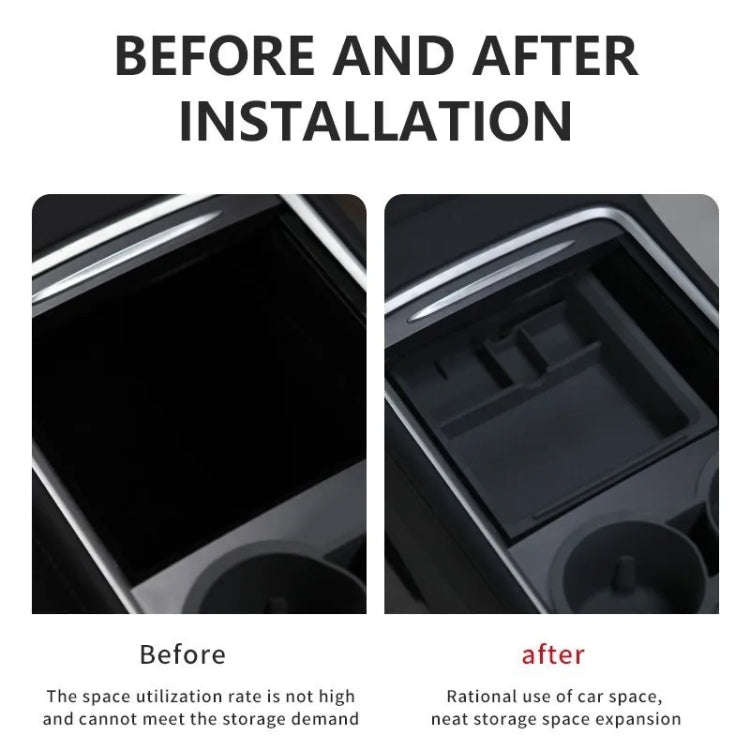 For Tesla Model 3 / Y Center Armrest Storage Box Car Modification Accessories Central Storage Box...
