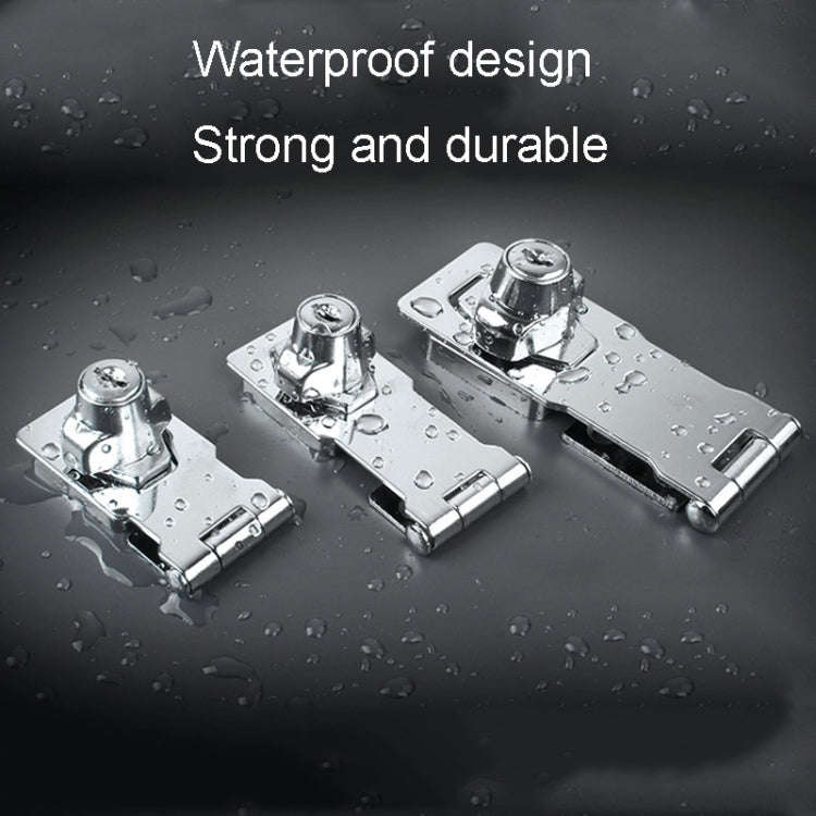 4 inch Interlocking No Hole Hook With Locking Hasp Chest Of Drawers Door Lock With Iron Key